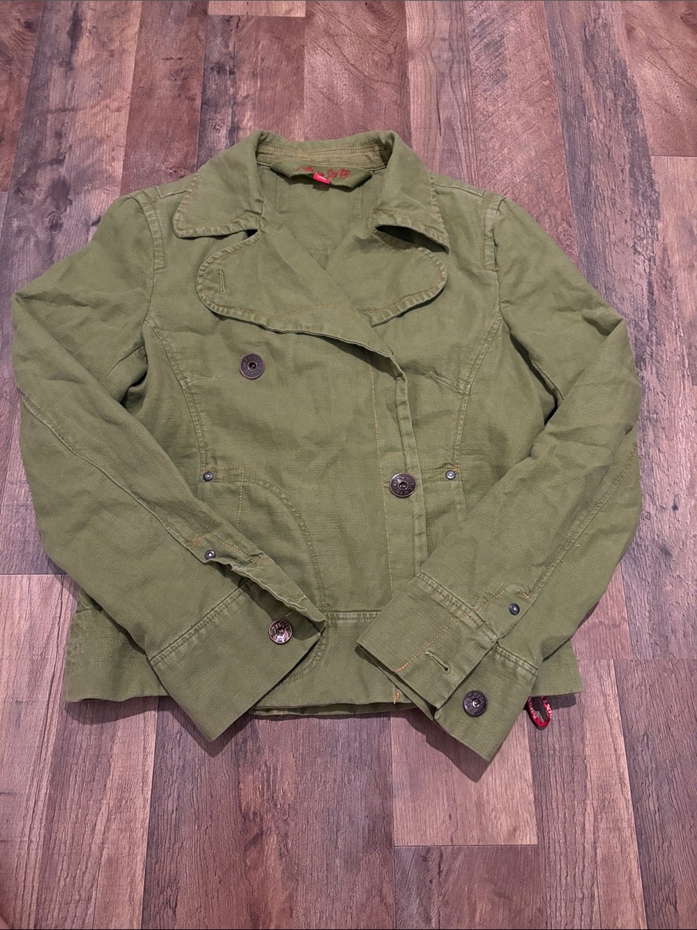 Miss Sixty Olive Green Utility Jacket with Button Front